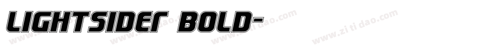 Lightsider Bold字体转换